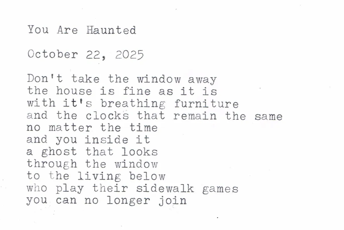 you arehaunted