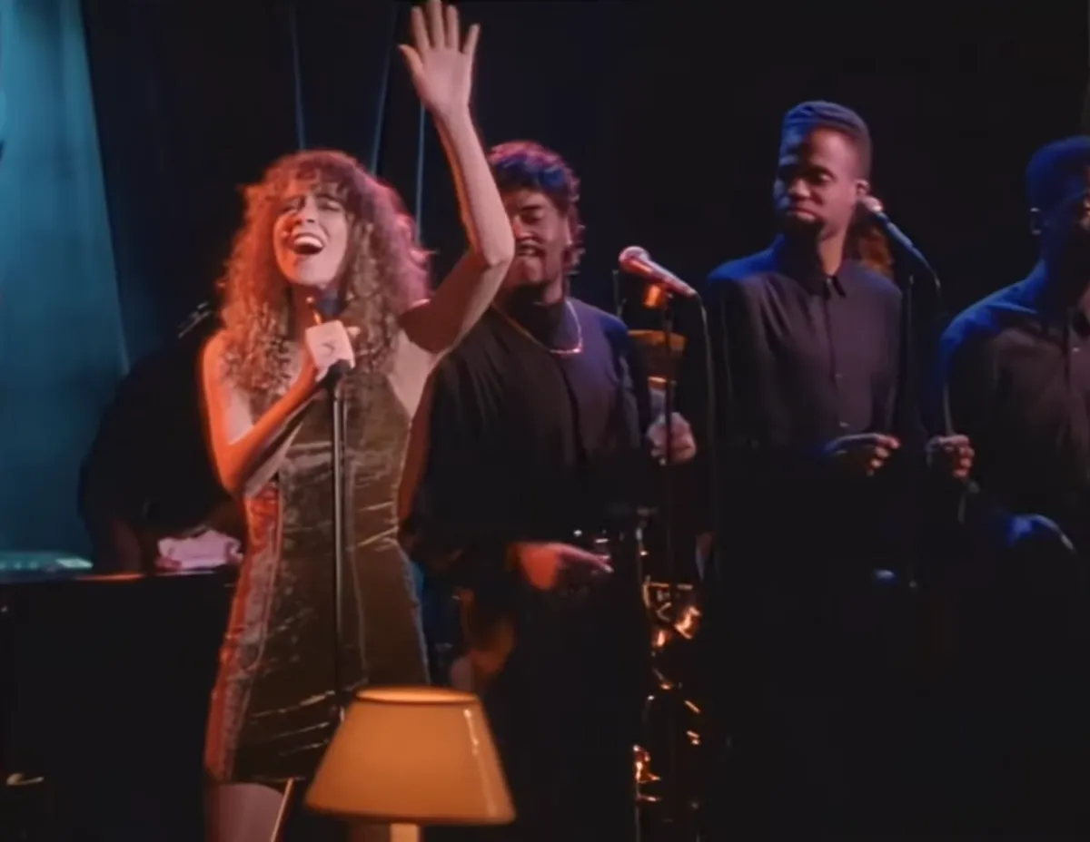 Mariah Carey performing in 1990