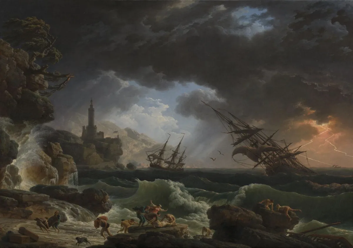 Tempête en mer