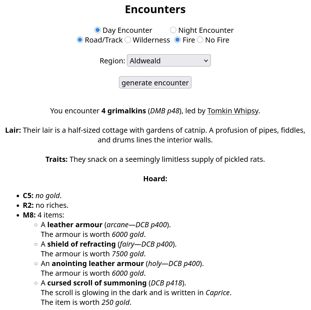 Sample output from the Crawl Generator