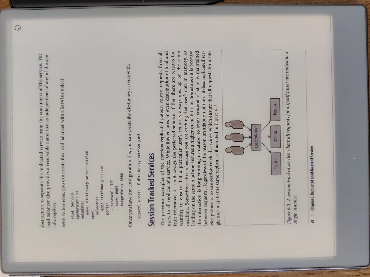 Designing Distributed Systems - page with text, code, diagram