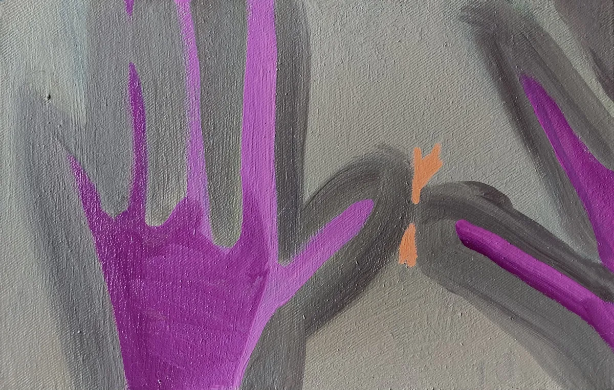 Mains violettes