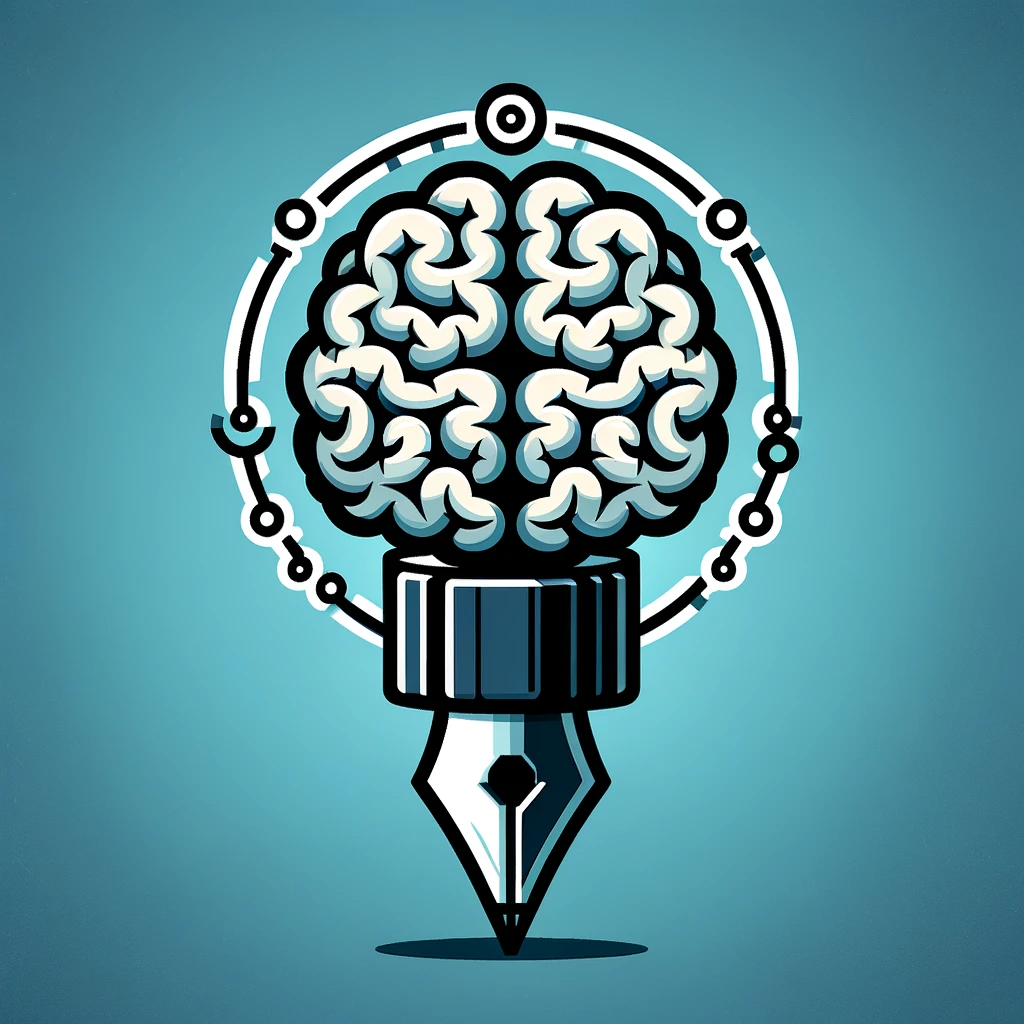 DALL-E pen with a brain