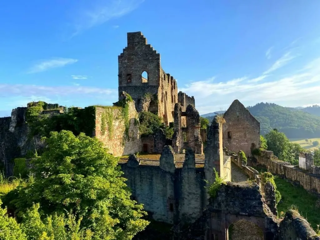 Die Hochburg Emmendingen im Sonnenaufgang