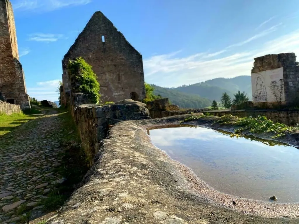 Spiegelung am Morgen auf der Hochburg Emmendingen