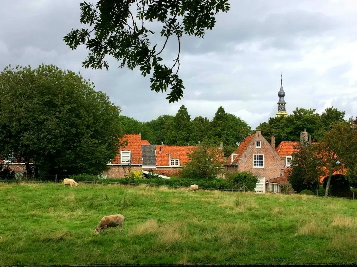 Blick auf das holländische Dorf Middelburg