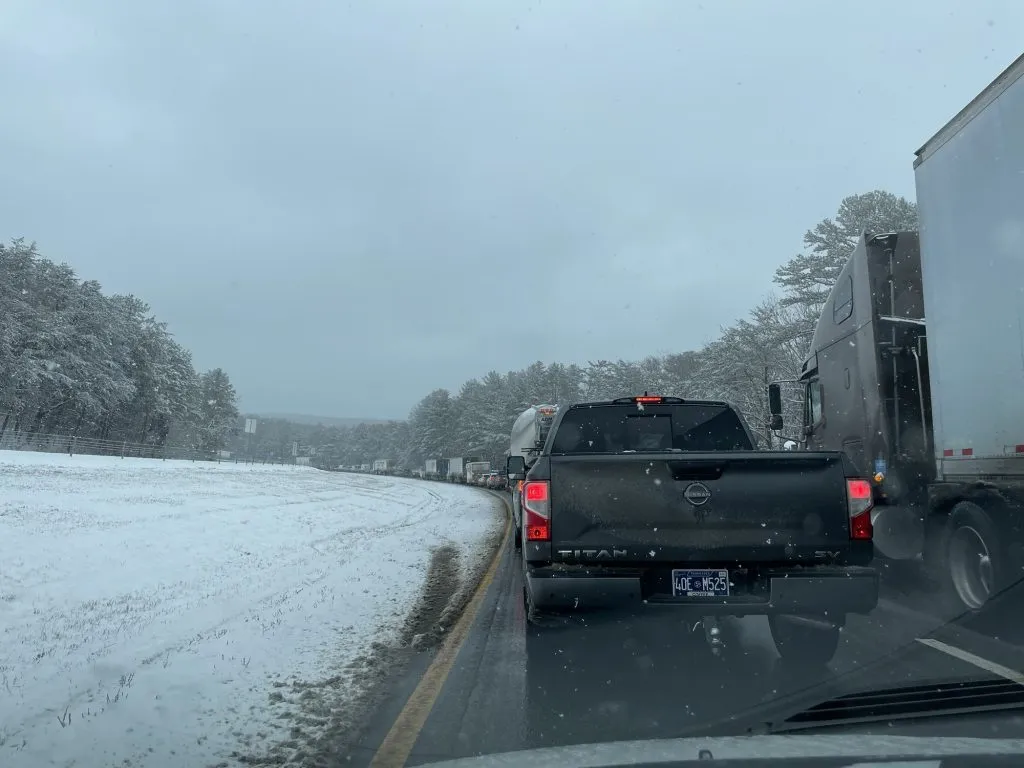 Crazy traffic on freeway