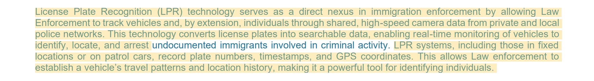 Osceola County Sheriff's Office ALPR Narrative