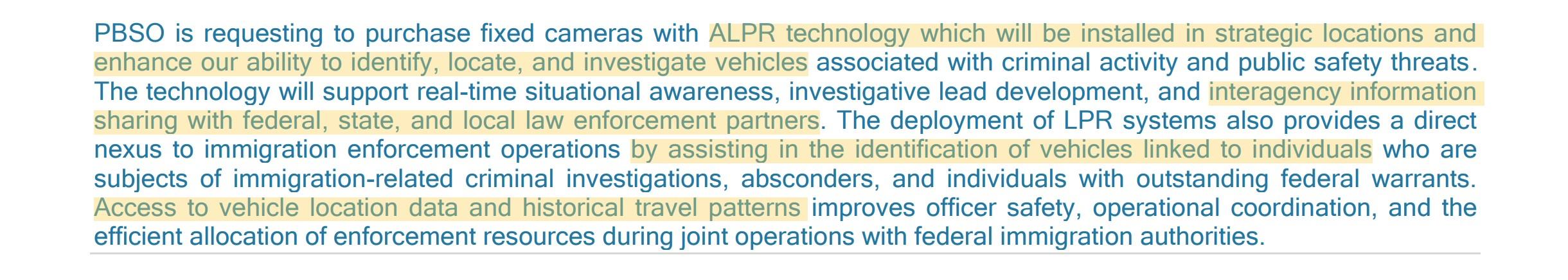 Palm Beach County Sheriff's Office ALPR Narrative
