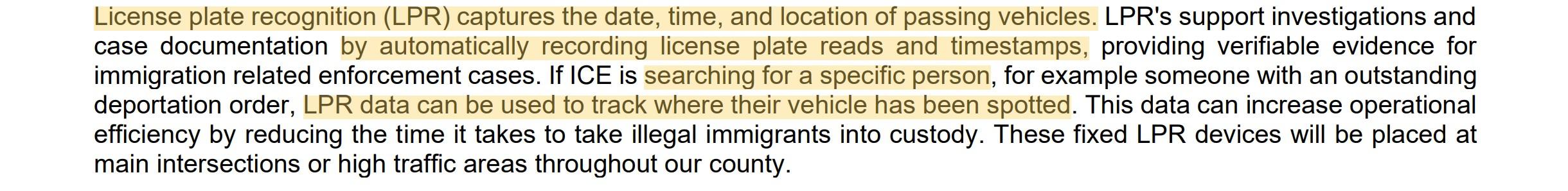 Hernando County Sheriff's Office ALPR Narrative