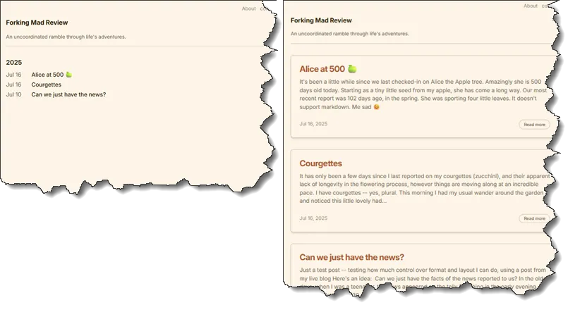 example layouts