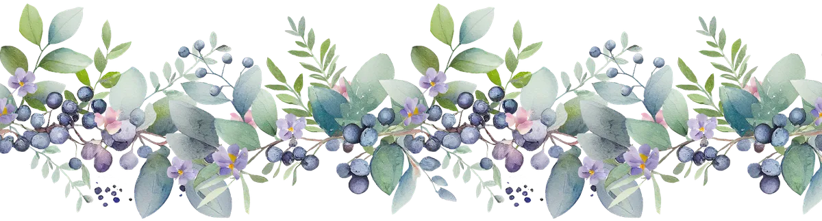 Berrys and lilacs on a vine