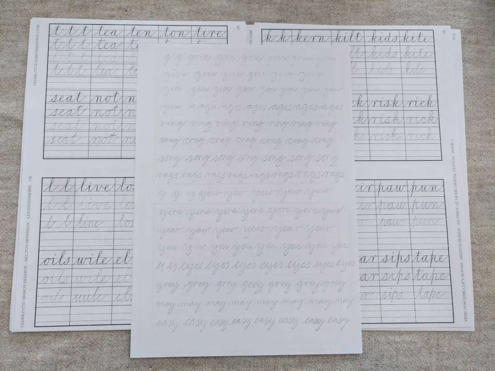 handwriting practice copybook