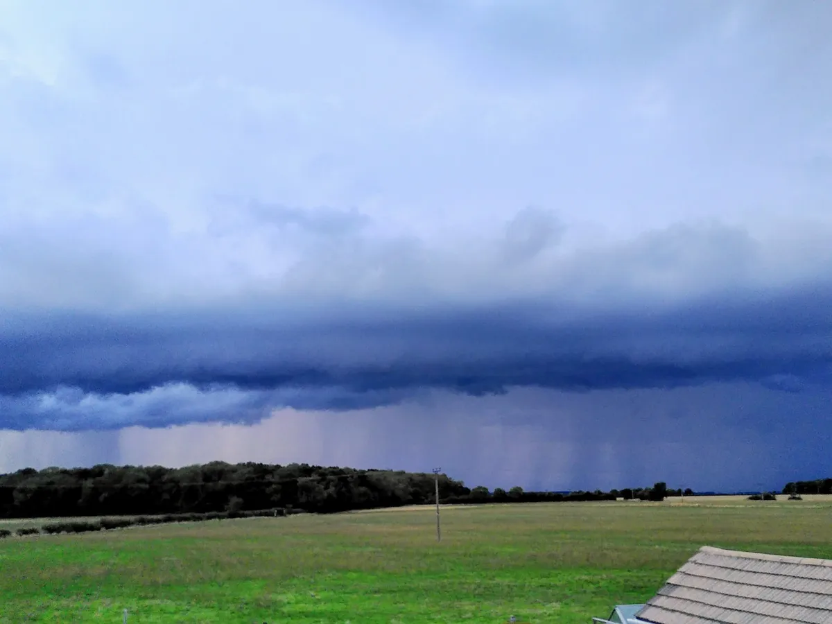 Stormy clouds over the fields