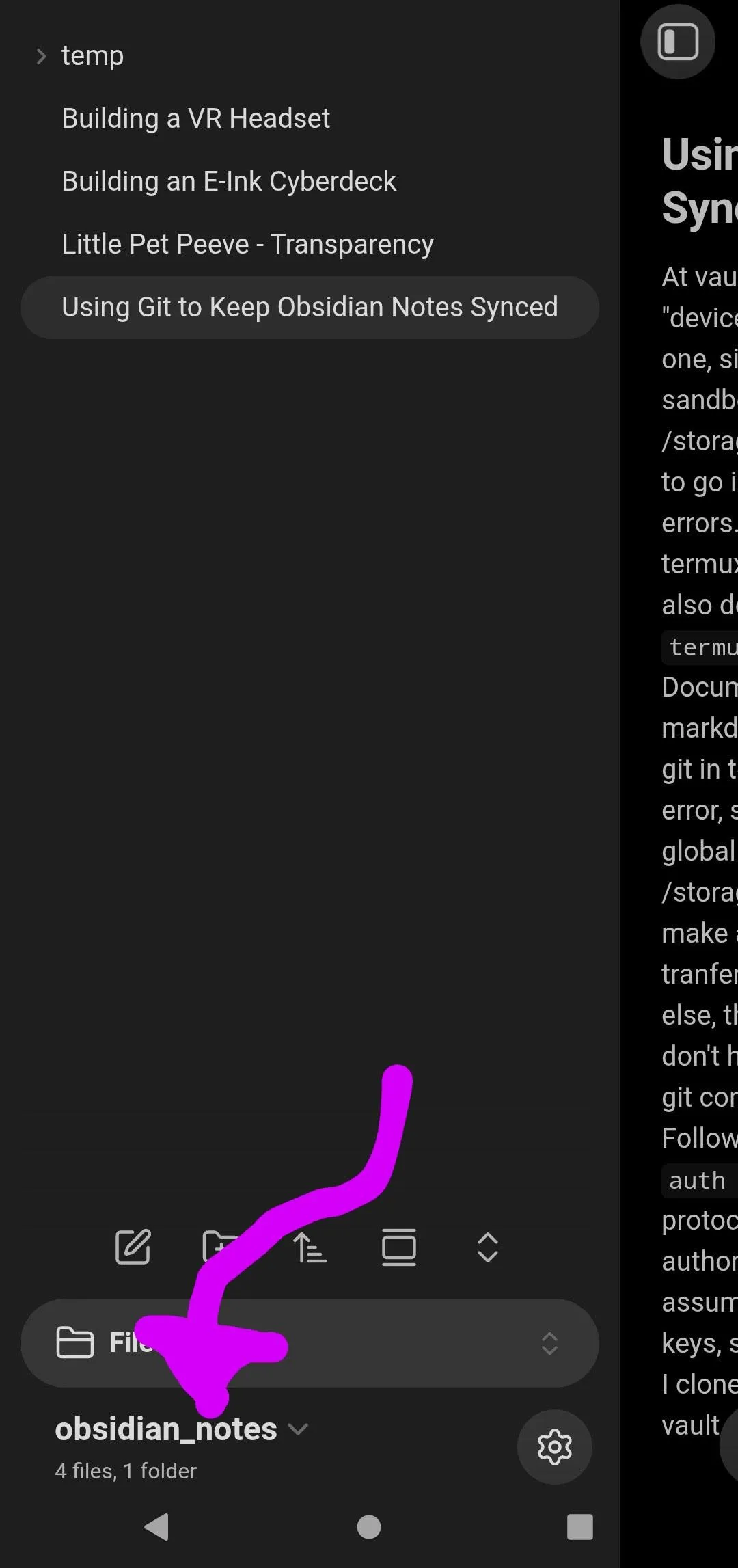 obsidian sidebar