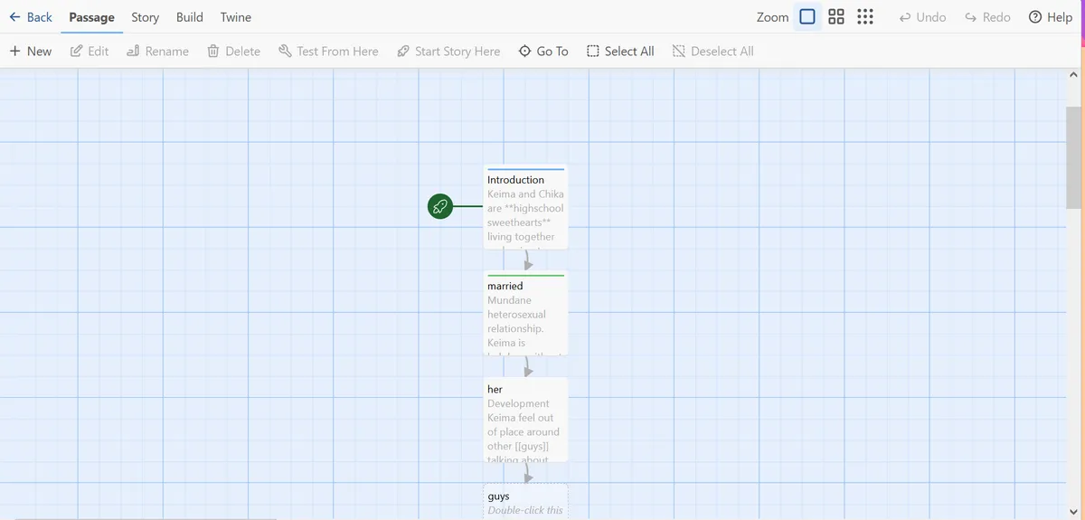 For the Freedom to Love in Twine's workspace
