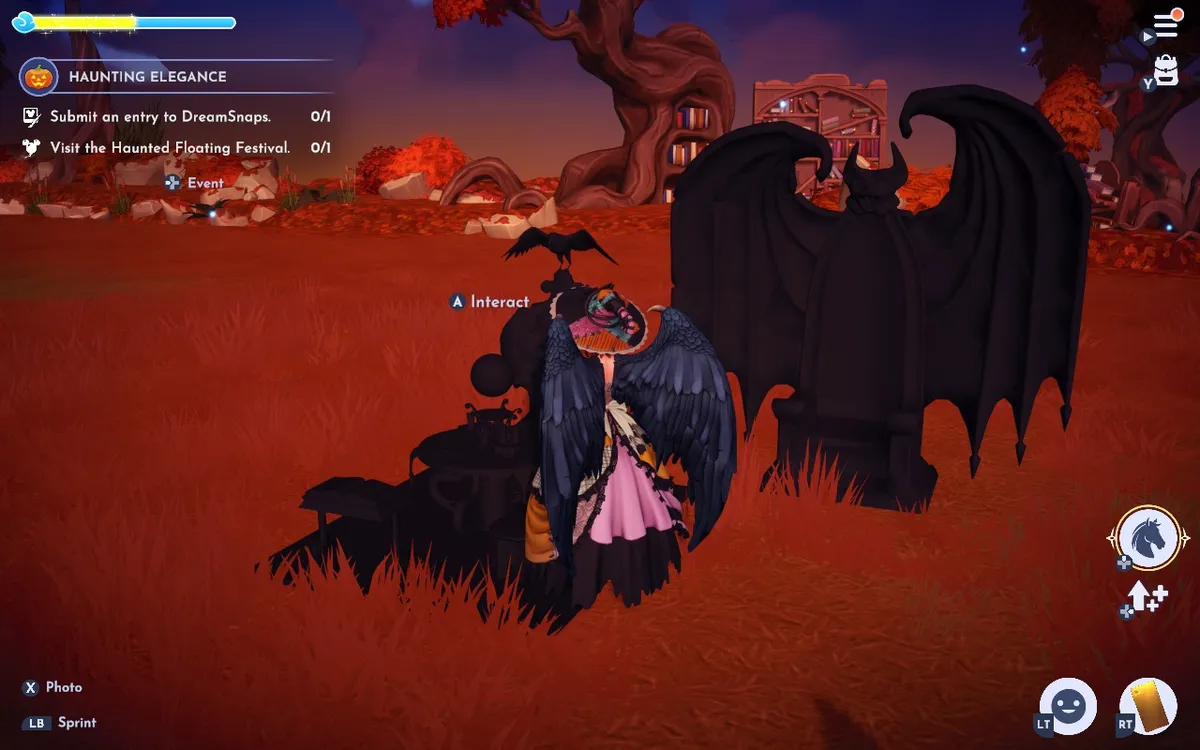 Avatar in DDV interacting with a mirage of a furniture item