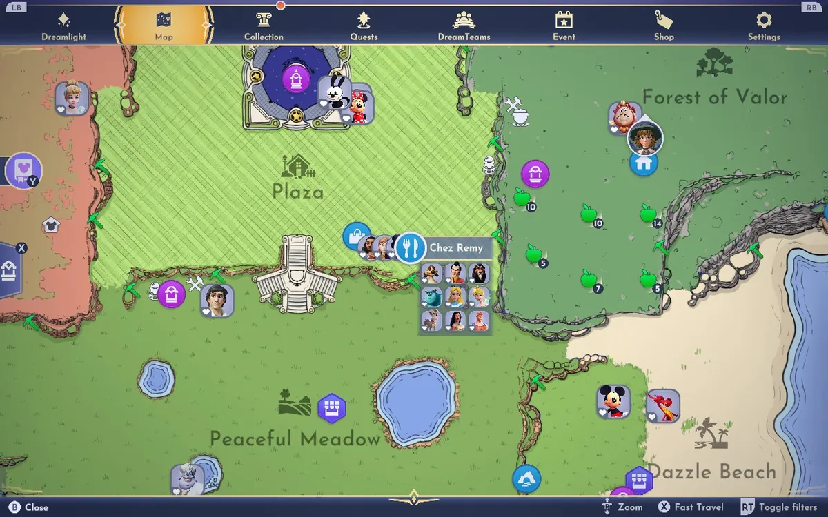 New map update from Disney Dreamlight Valley