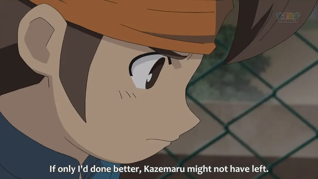 Frame do anime em que Endo desiste