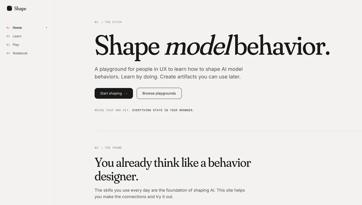 Shape Behavior Design Playground
