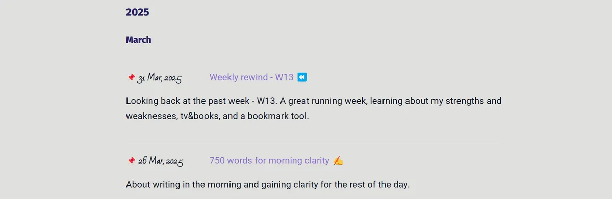 Categorized blog posts