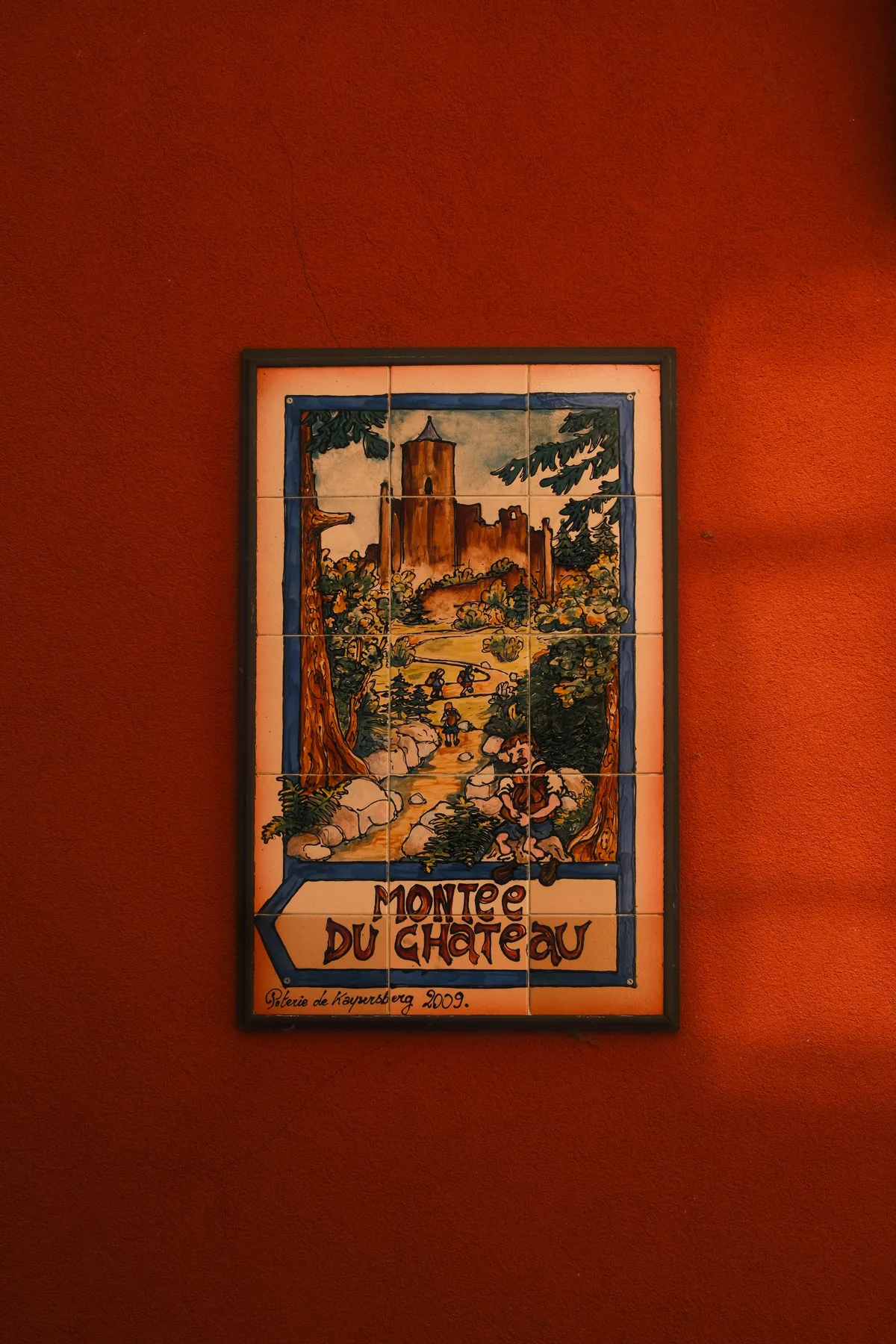 sign saying Montee du chateau