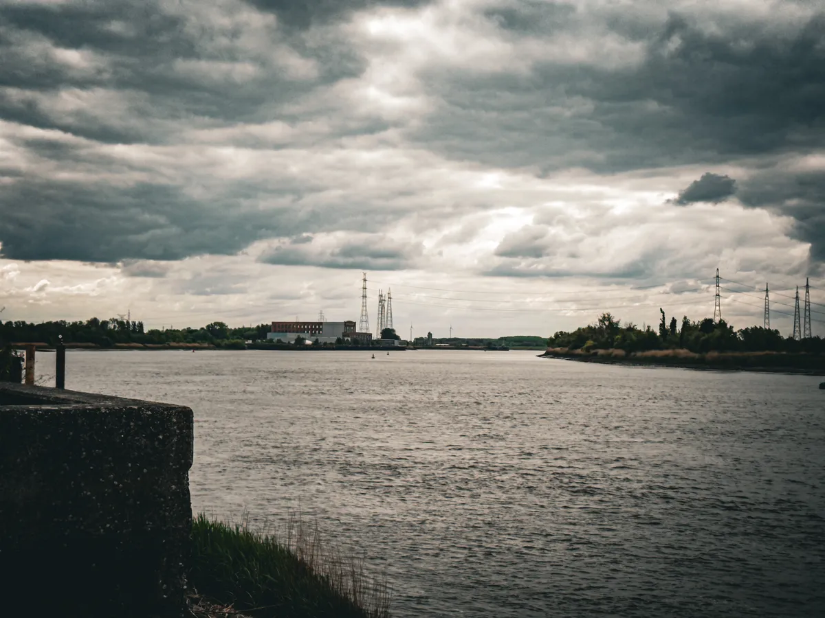 By the river