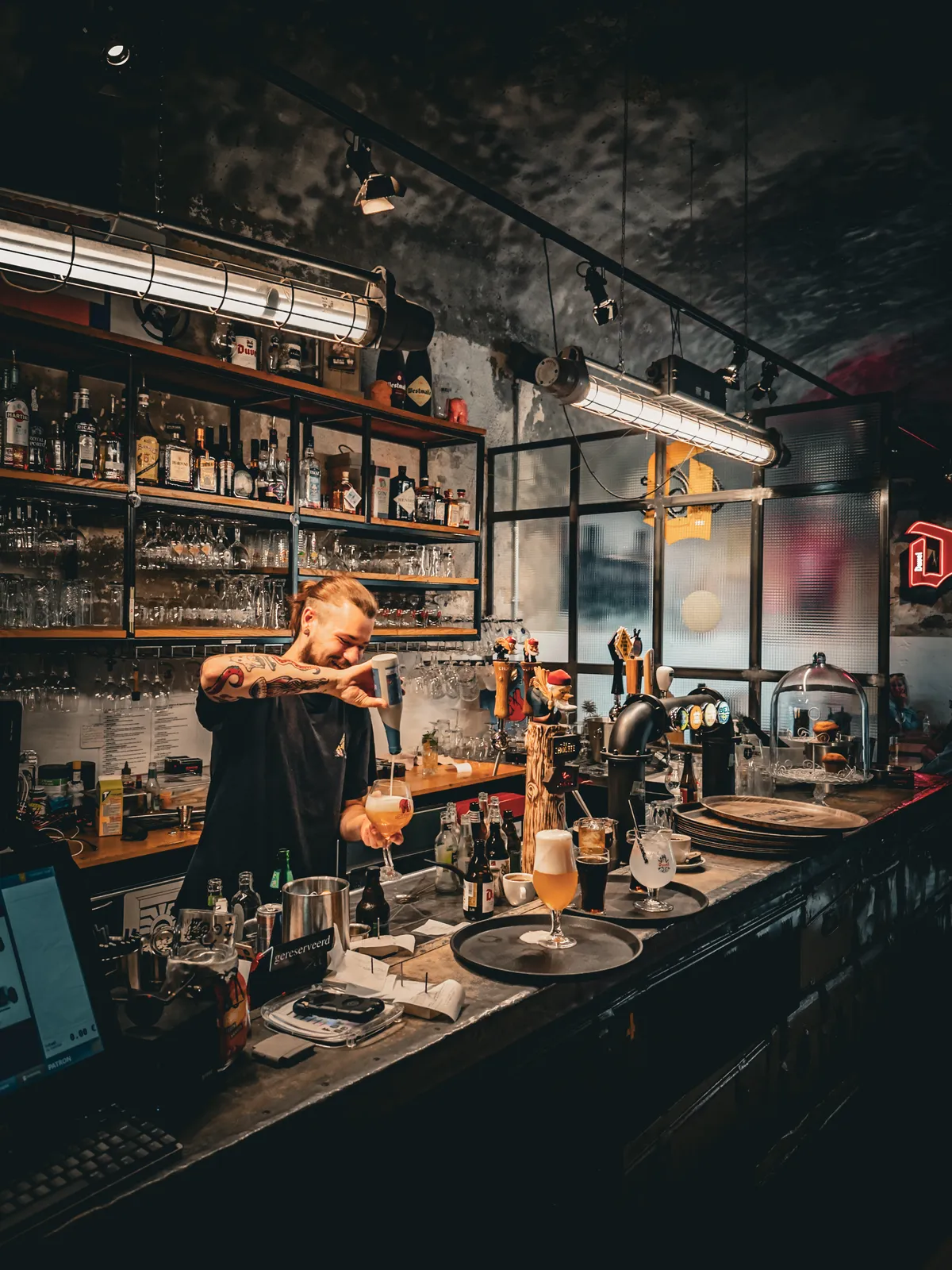 Happy bartender