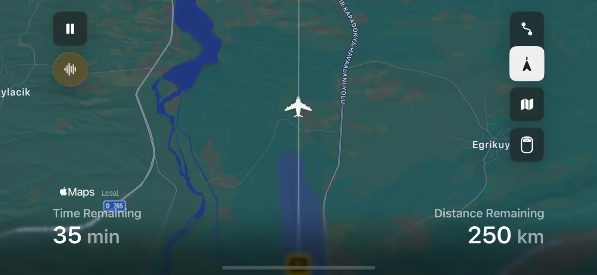 Plane flying