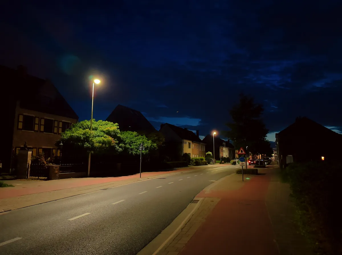 a dark street