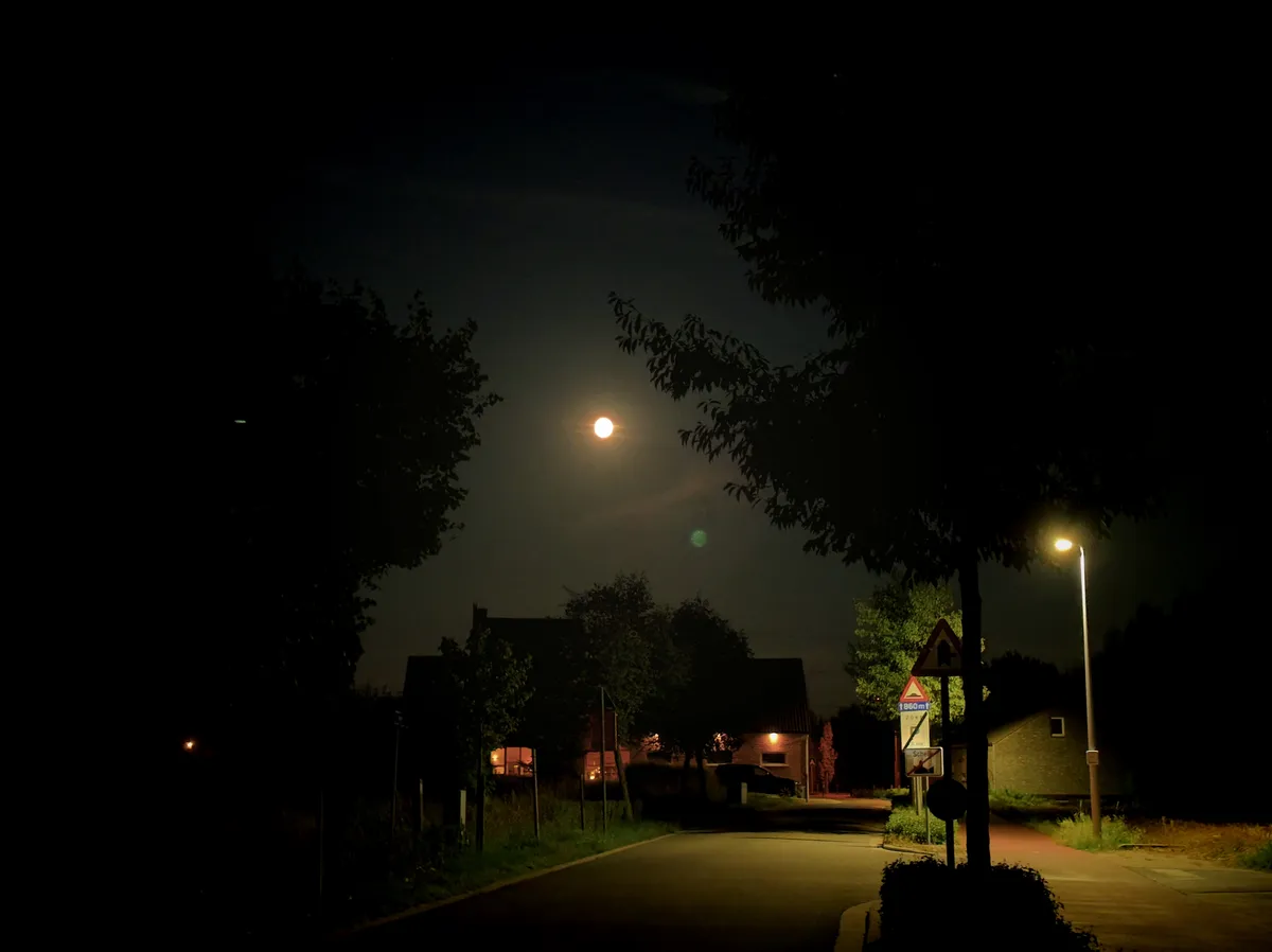 Landscape and moon