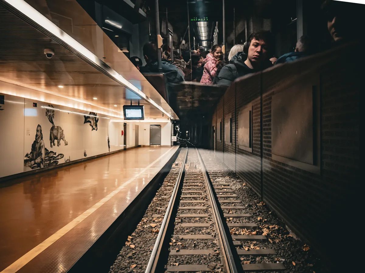 View from the subway