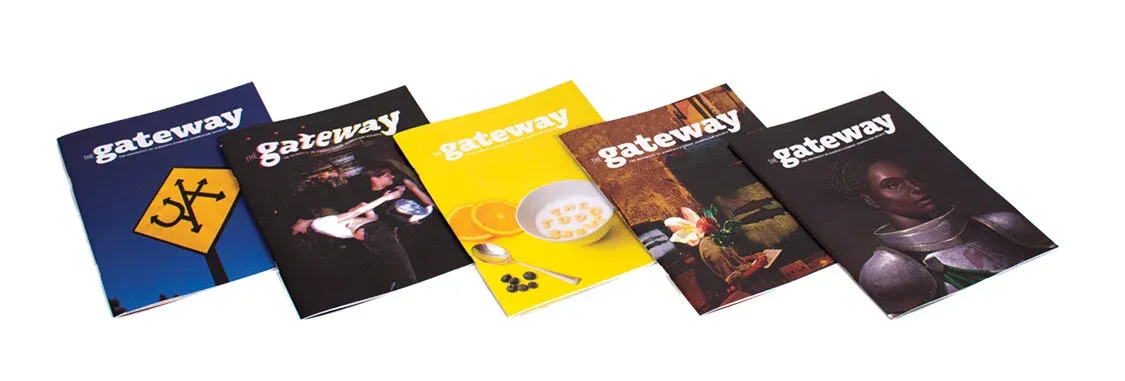 A selection of cover of The Gateway magazine designed by Jessica Tang between 2018 and 2019