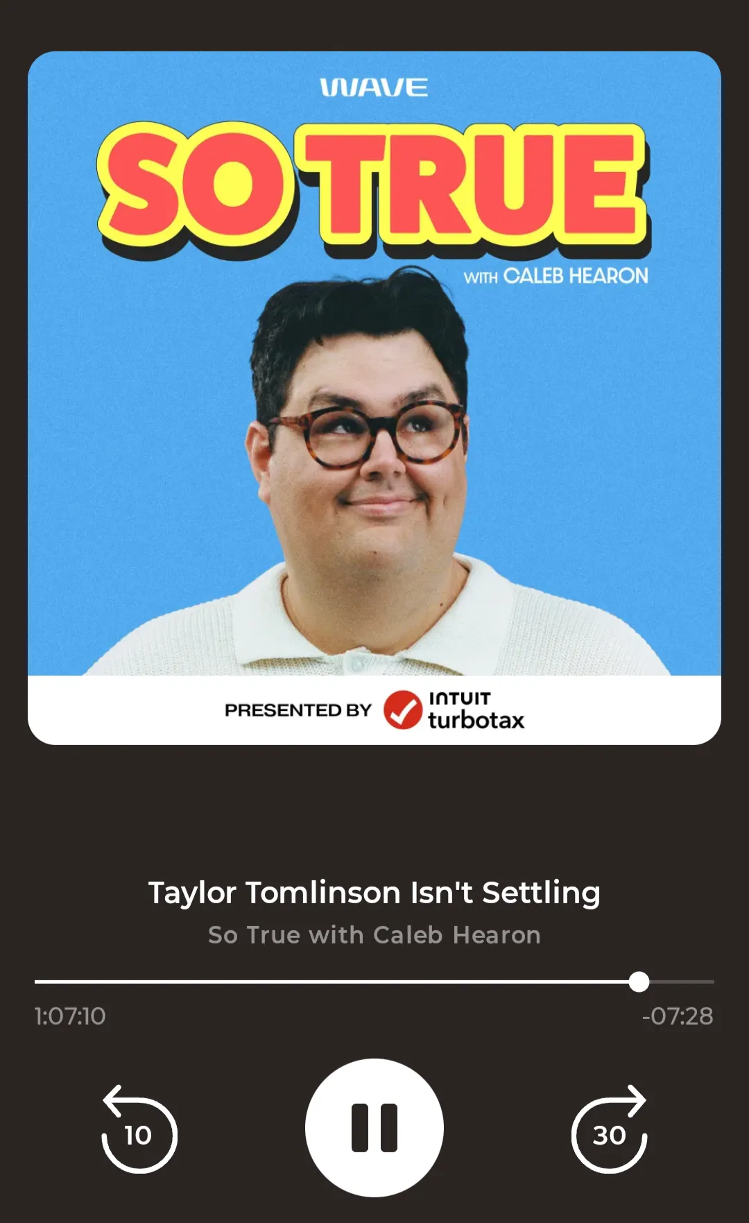 Screenshot of the artwork from So True with Caleb Hearon