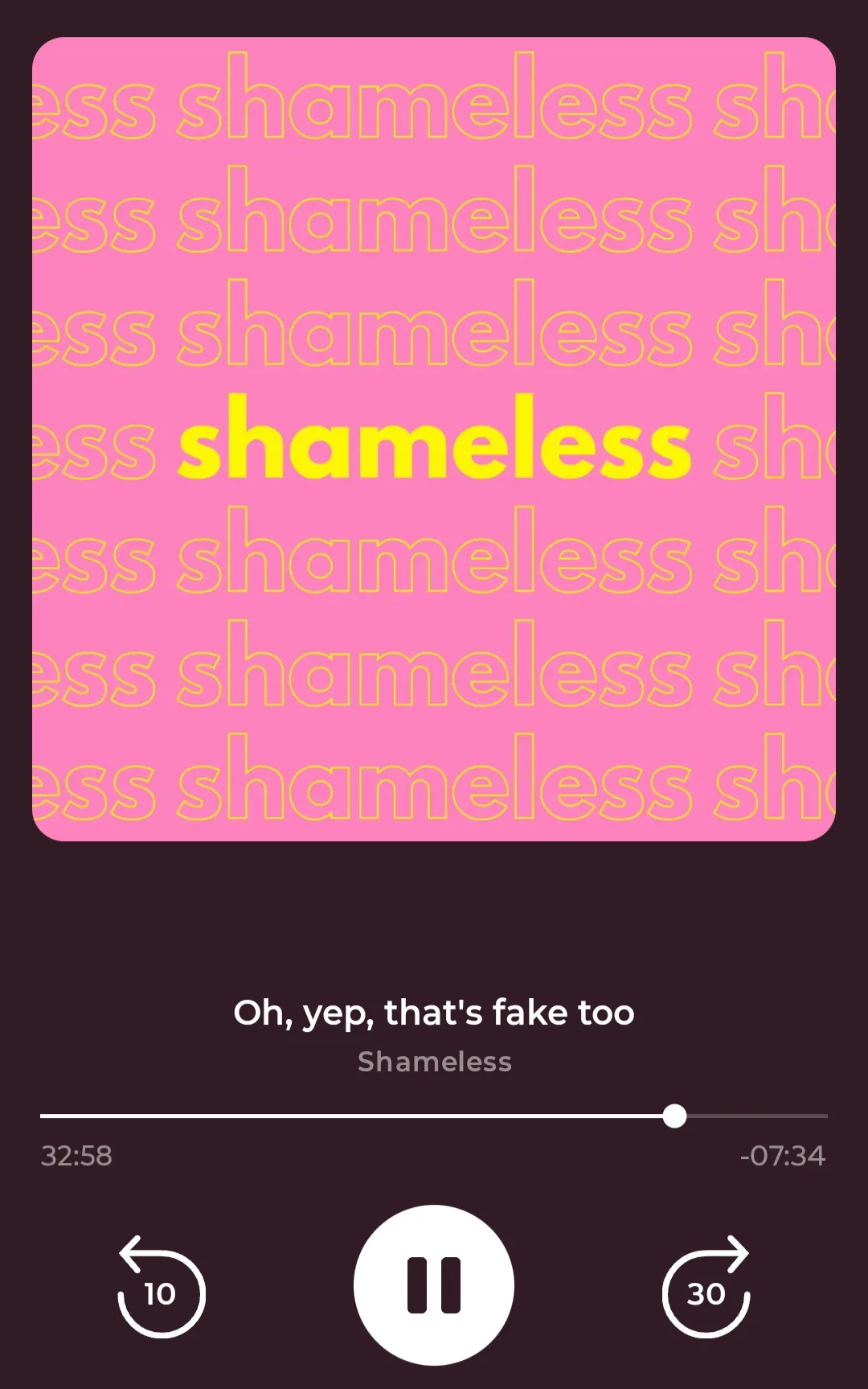 Screenshot of the artwork from Shameless