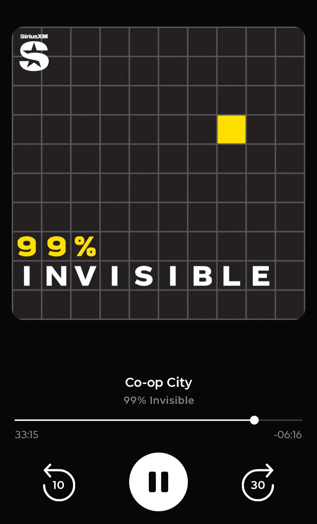 Screenshot of the 99 Percent Invisible artwork