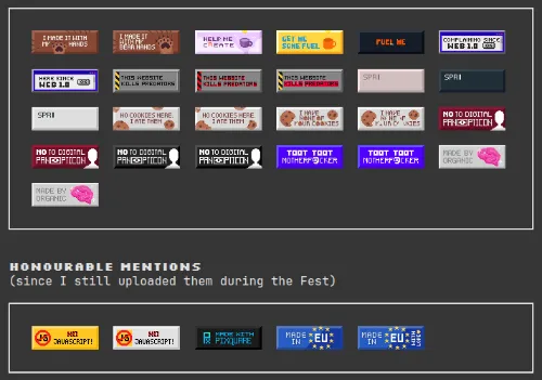 pixel buttons from vick