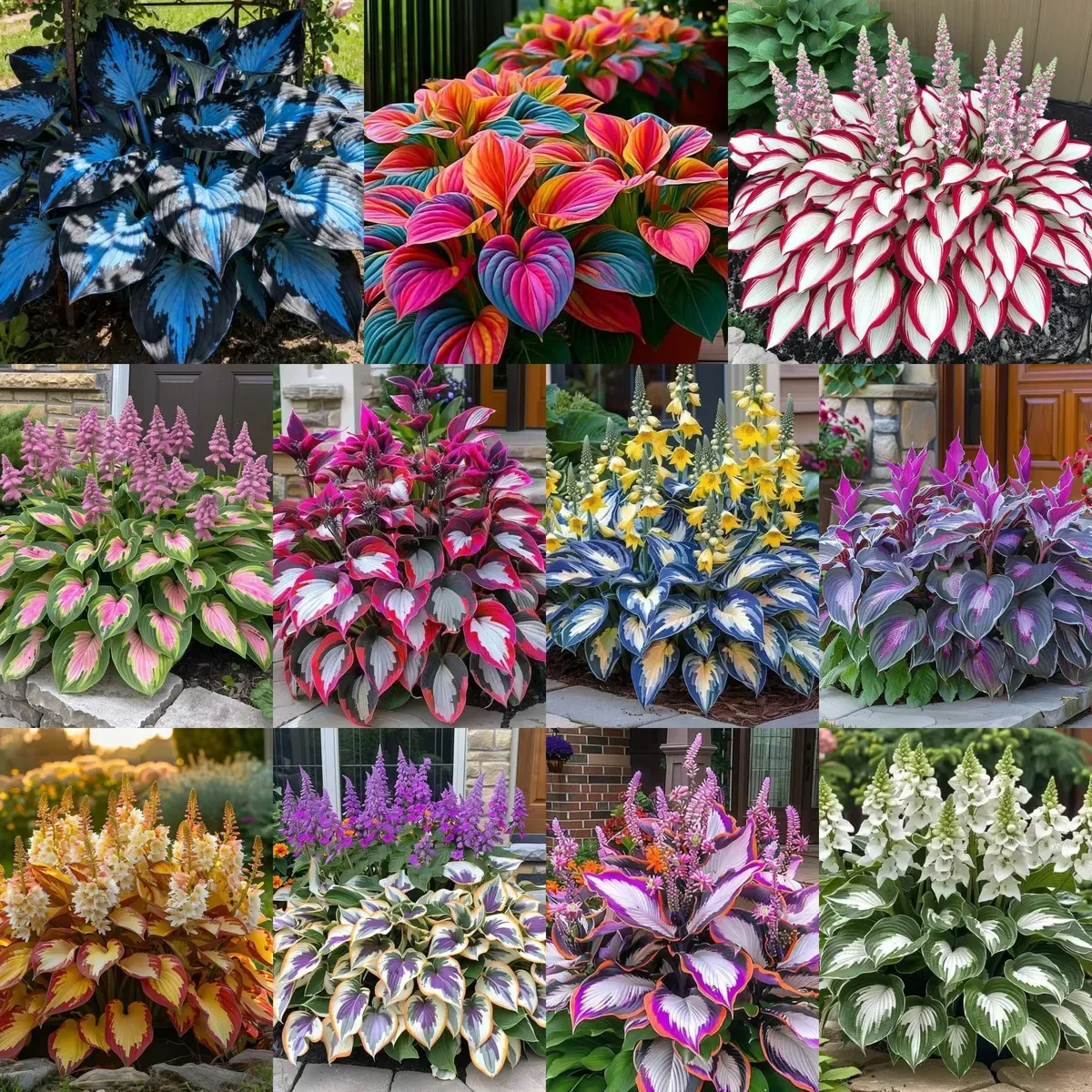 AI images created for a scam Facebook advertisement selling seeds for Hosta plants