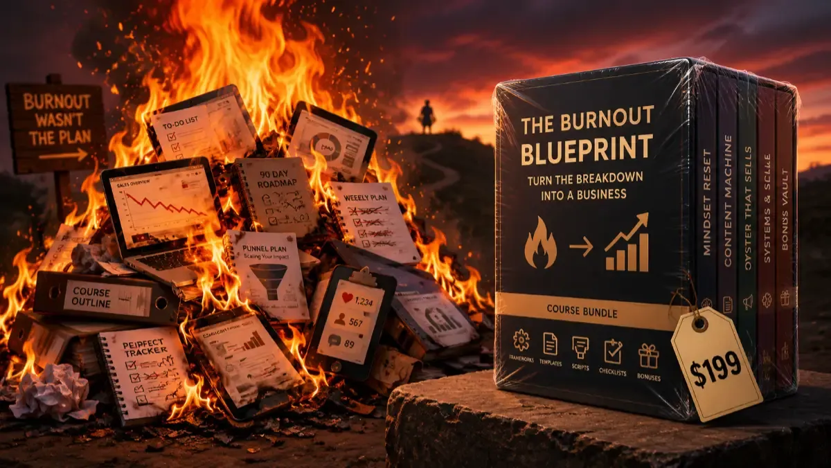 AI generated image of a bonfire burning pdfs, files and a laptop