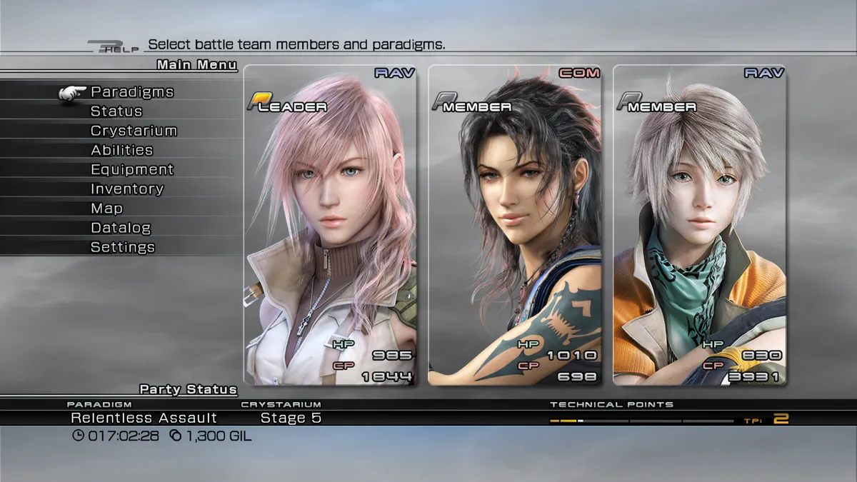 FFXIIIMenu