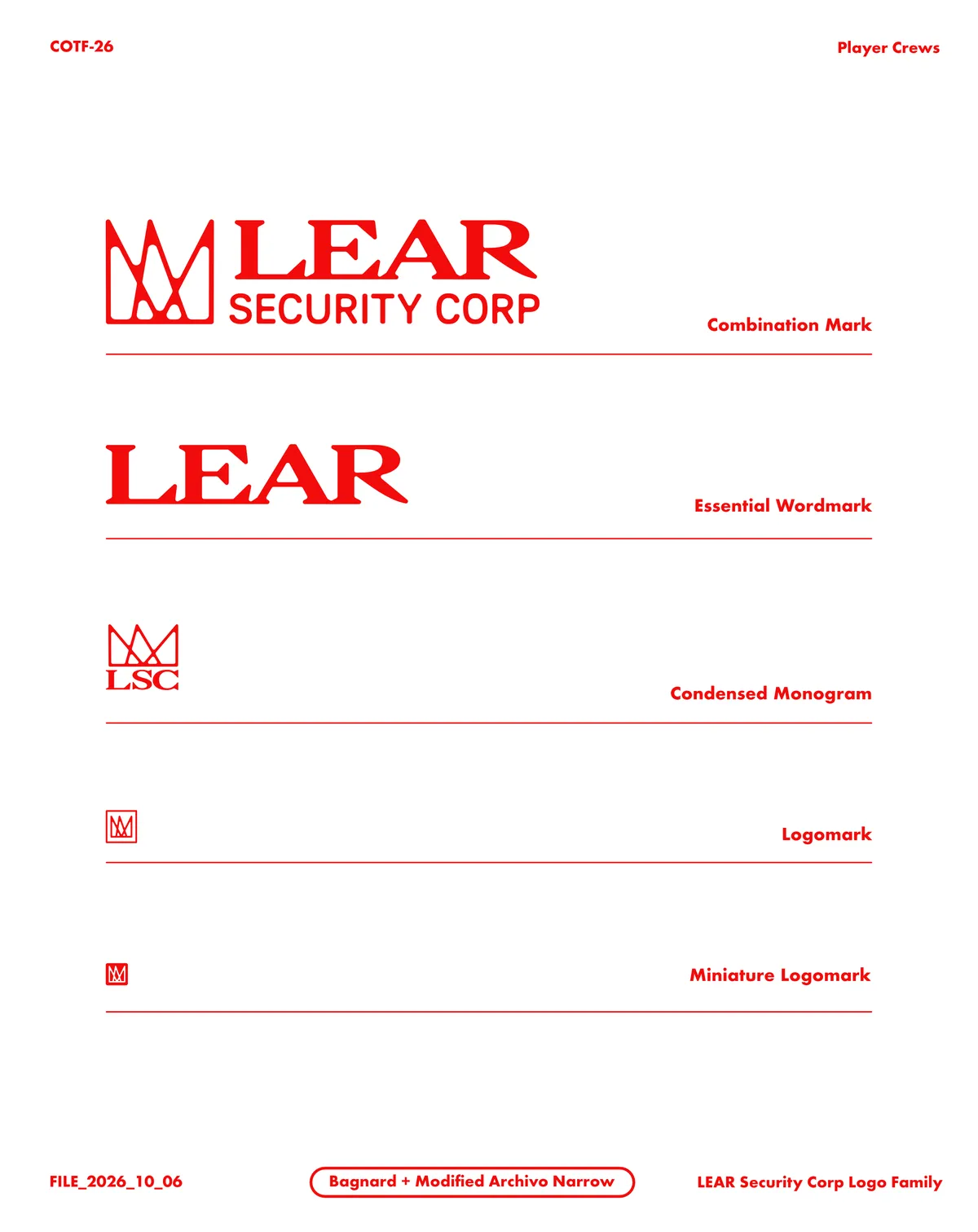 LEAR Security Corp Logo Family