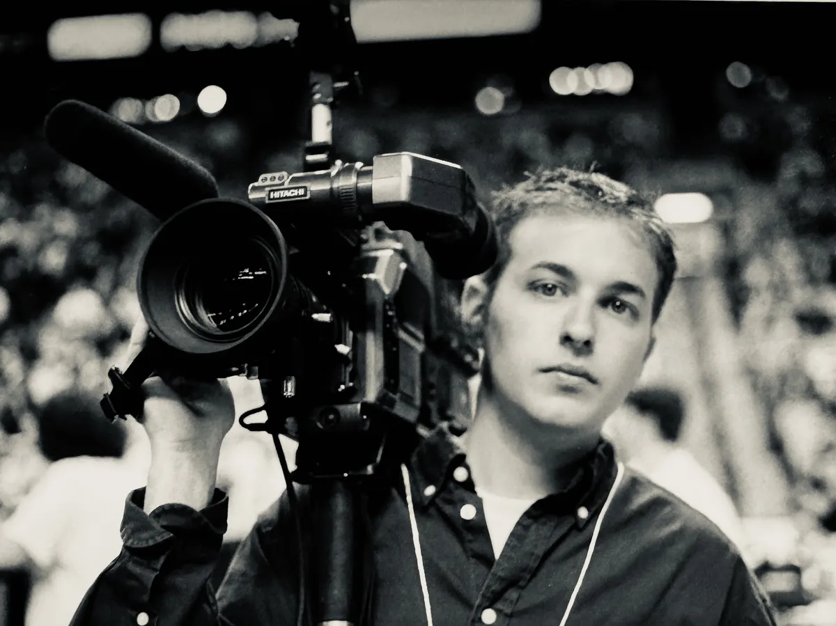 Young me working in the studio preparing for a show