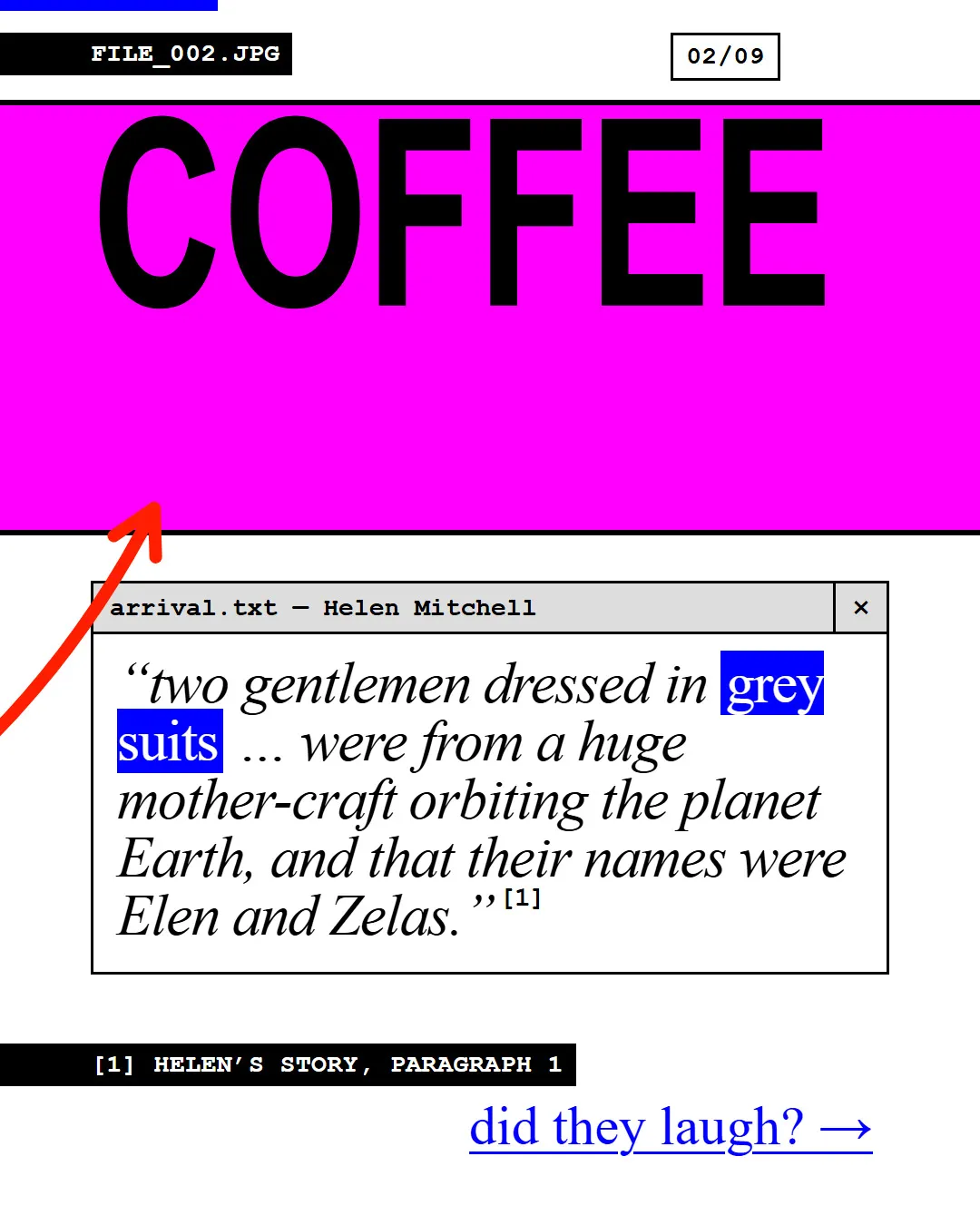 Two sisters. One coffee shop. Two very polite visitors from "a huge mother-craft.": slide 2 of 9