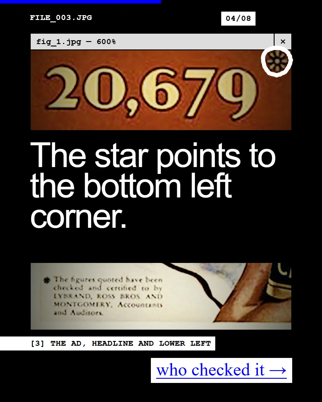 Twenty thousand doctors. One asterisk. Read what it points to.: slide 4 of 8