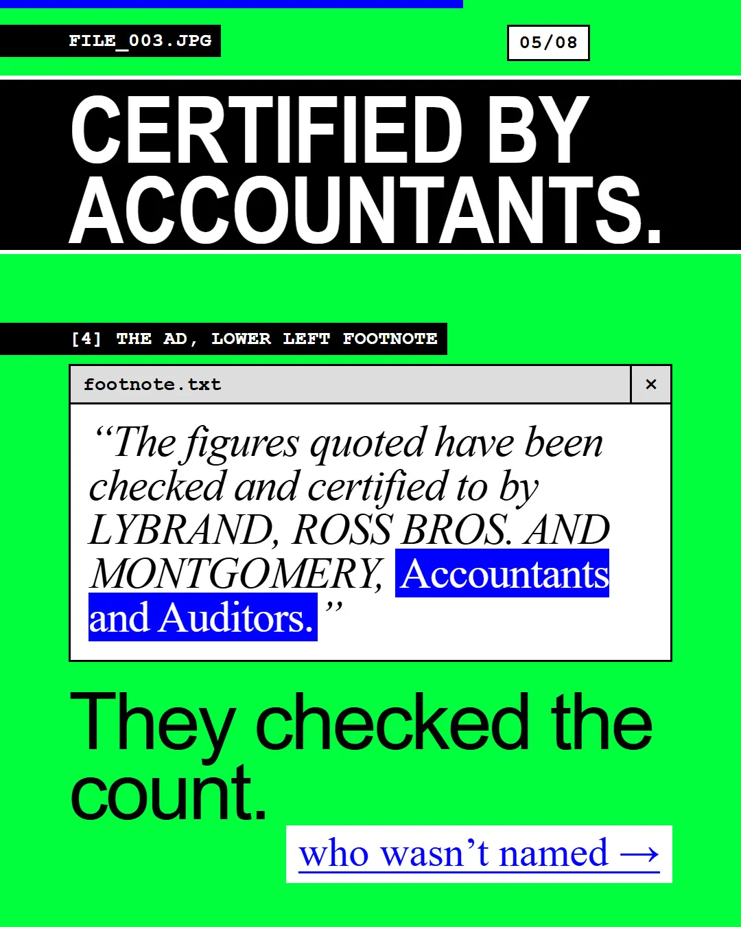 Twenty thousand doctors. One asterisk. Read what it points to.: slide 5 of 8