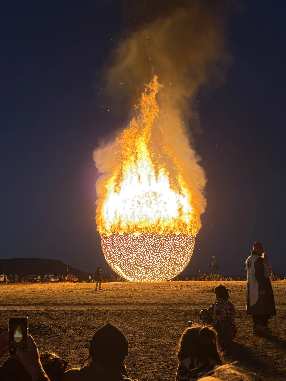 At the burn