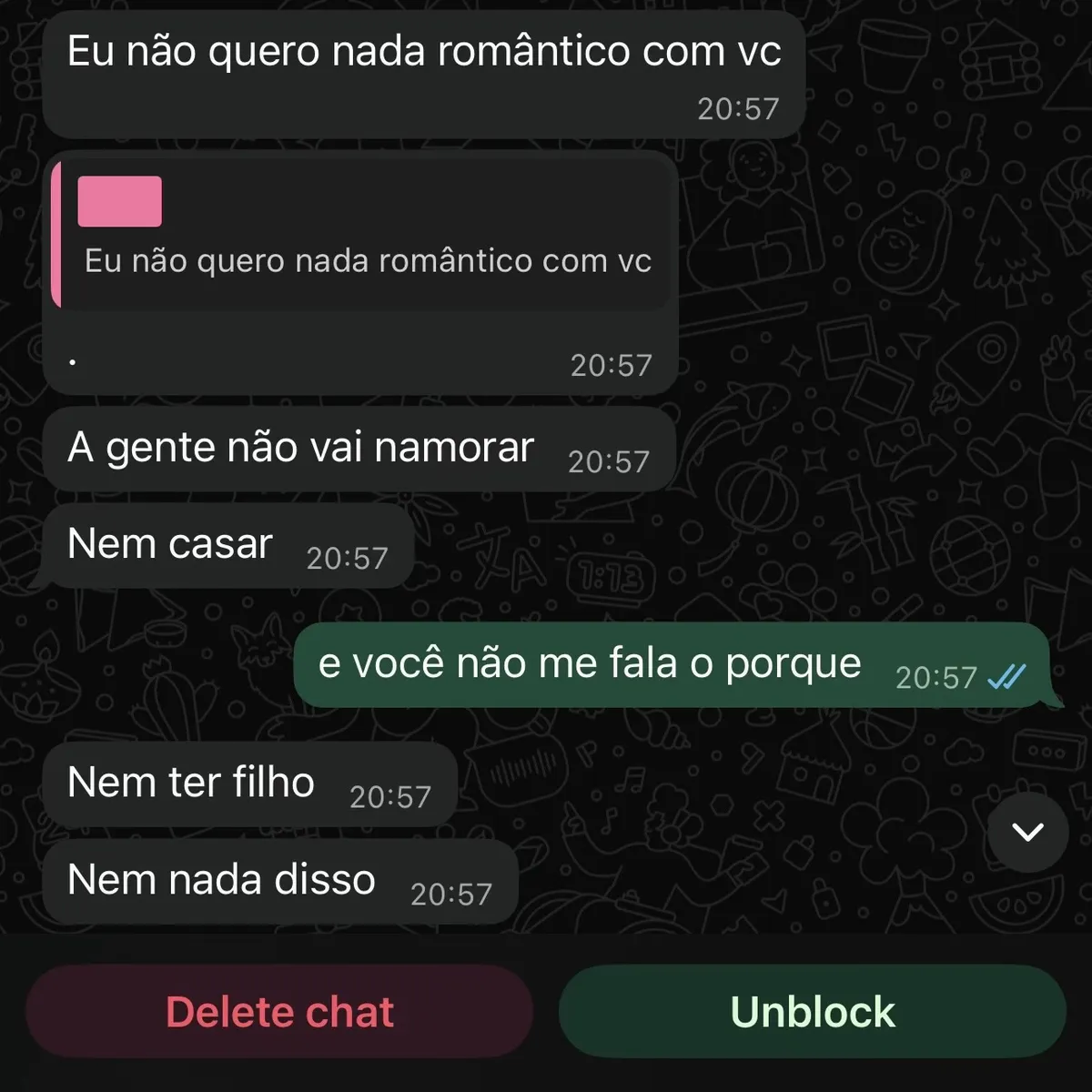 Print de uma conversa com ele