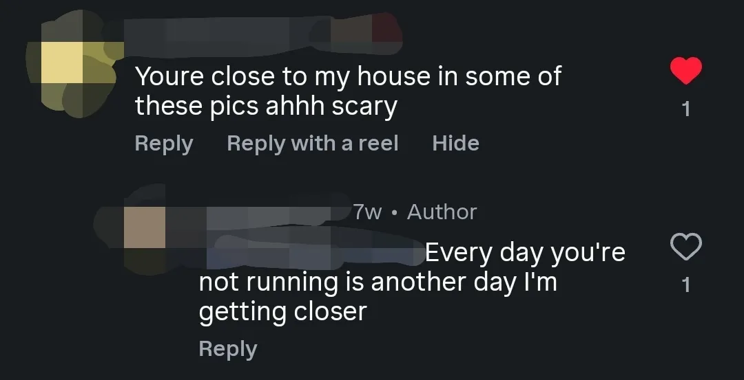 You're close to my house in some of these pics ahhh scary. Every day you aren't running is another day I'm getting closer.