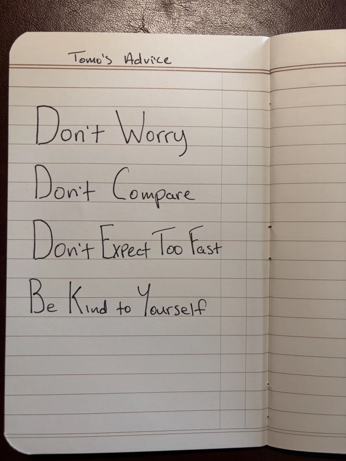 Advice from Tomo Fujita