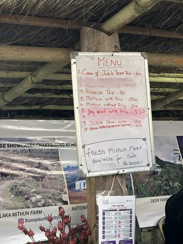 Food options at a Hornbill stall